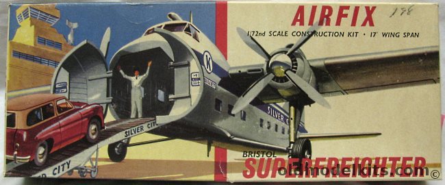 Airfix 1/72 Bristol Superfreighter Silver City Decals and Flyer - Type 2 Issue plastic model kit